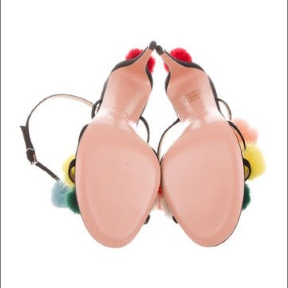 ❌SOLD❌ BRAND NEW: Fendi Pom Pom Heels - Picture 5 of 5